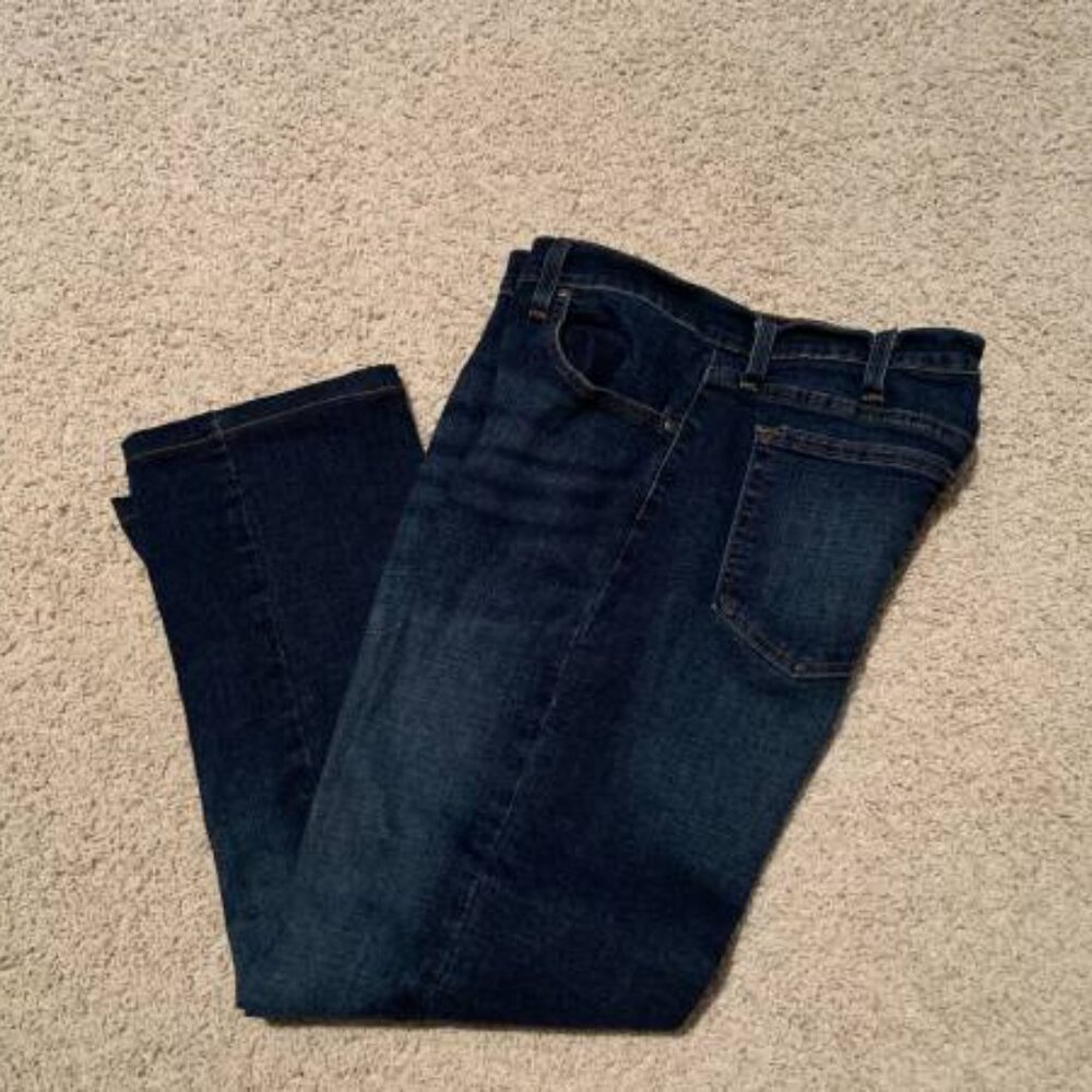 Men's George Dark Wash Denim Blue Jeans 36 x 34 Straight Fit #52469